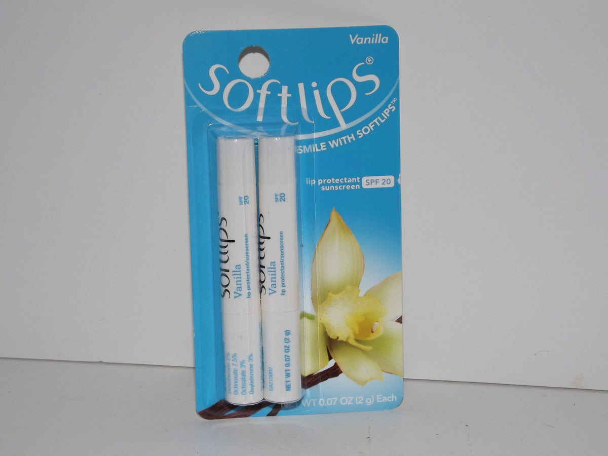 Lip Balm Set with SPF 20 Vanilla Flavored 10 Sticks - Softlips