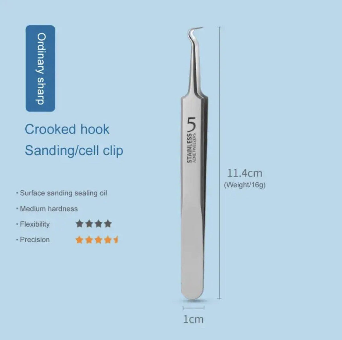 Facial Blackhead Tweezer Set - Milia Remover Pimple Extractor Tools