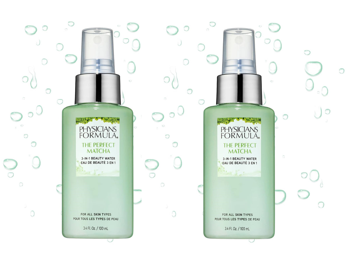 Matcha Face Toner 3-in-1 Beauty Water for Skin Hydration - 3.4 oz Pack of 2
