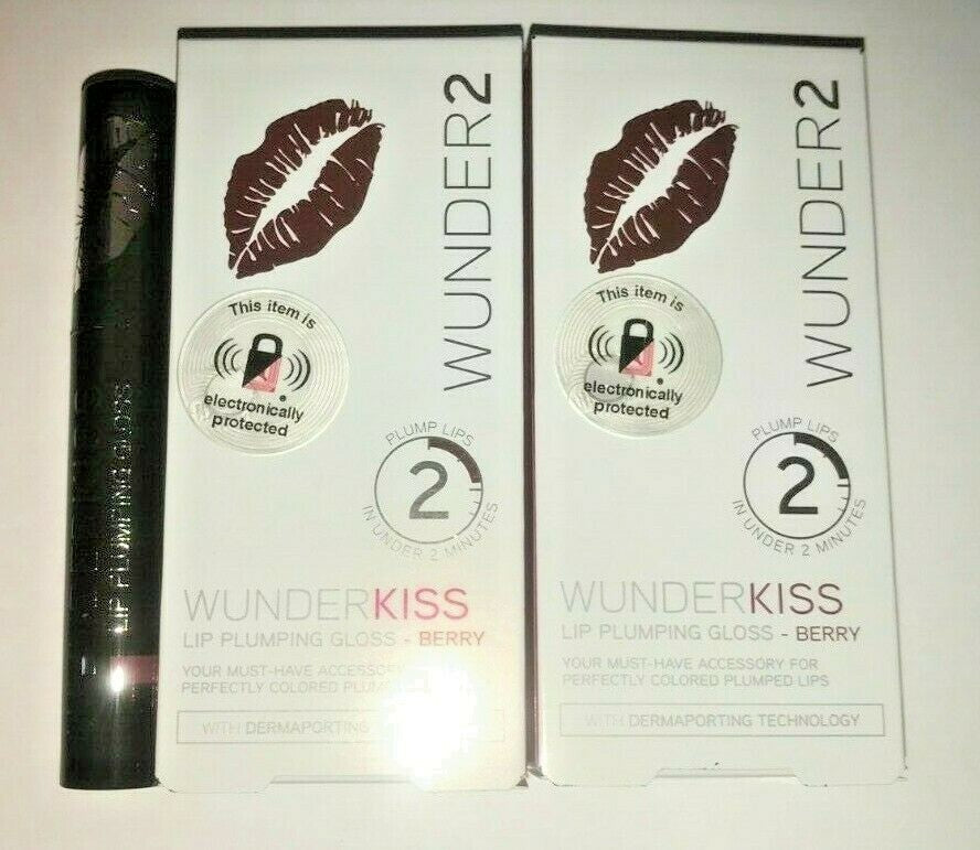 Lip Gloss Set - Pack of 2 Berry Plumping Lip Glosses 0.135 oz
