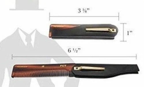 All Purpose Hair Comb Set - Folding Anti-Static Tortoise Shell Style for Beard & Hair