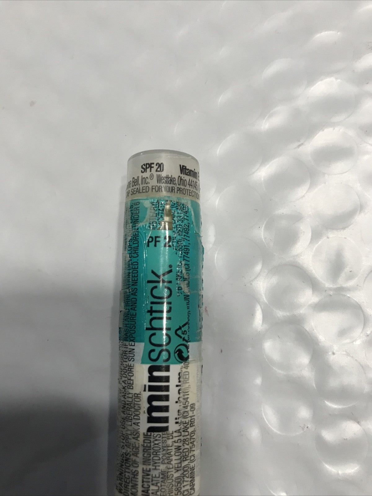 Lip Balm Lemonade Flavored SPF 20 Vitamin E Sealed