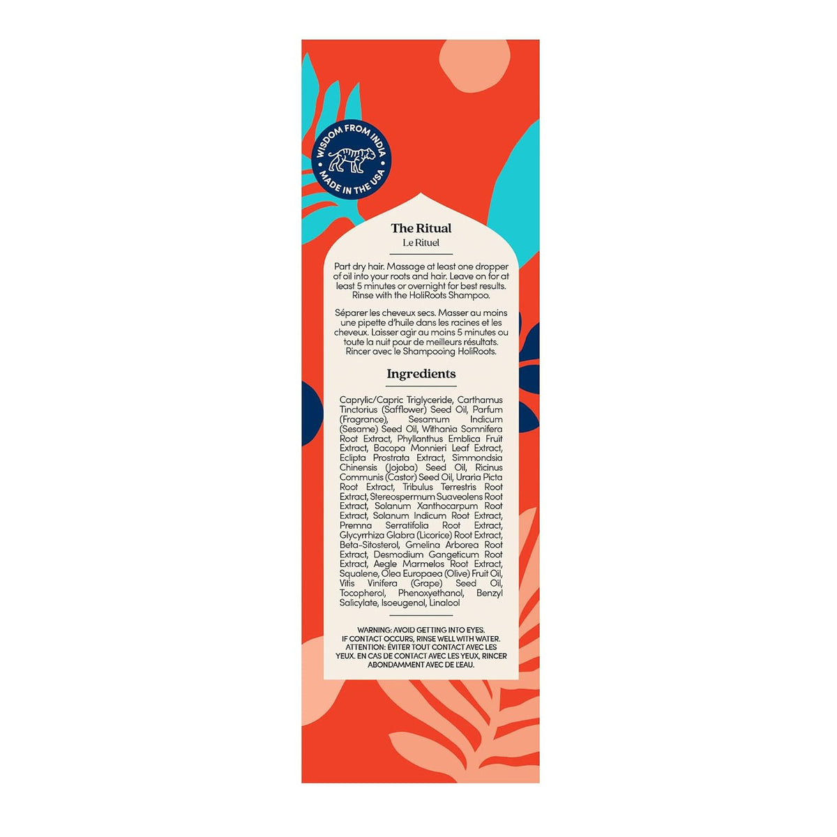 Natural Hair Oil & Serum for Damaged, Frizzy Hair - Ashwagandha & Castor, 1.8 oz