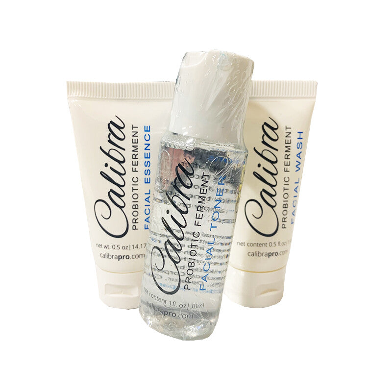 Probiotic Facial Skincare Travel Set - Cleansing Toner Essence 3 pcs