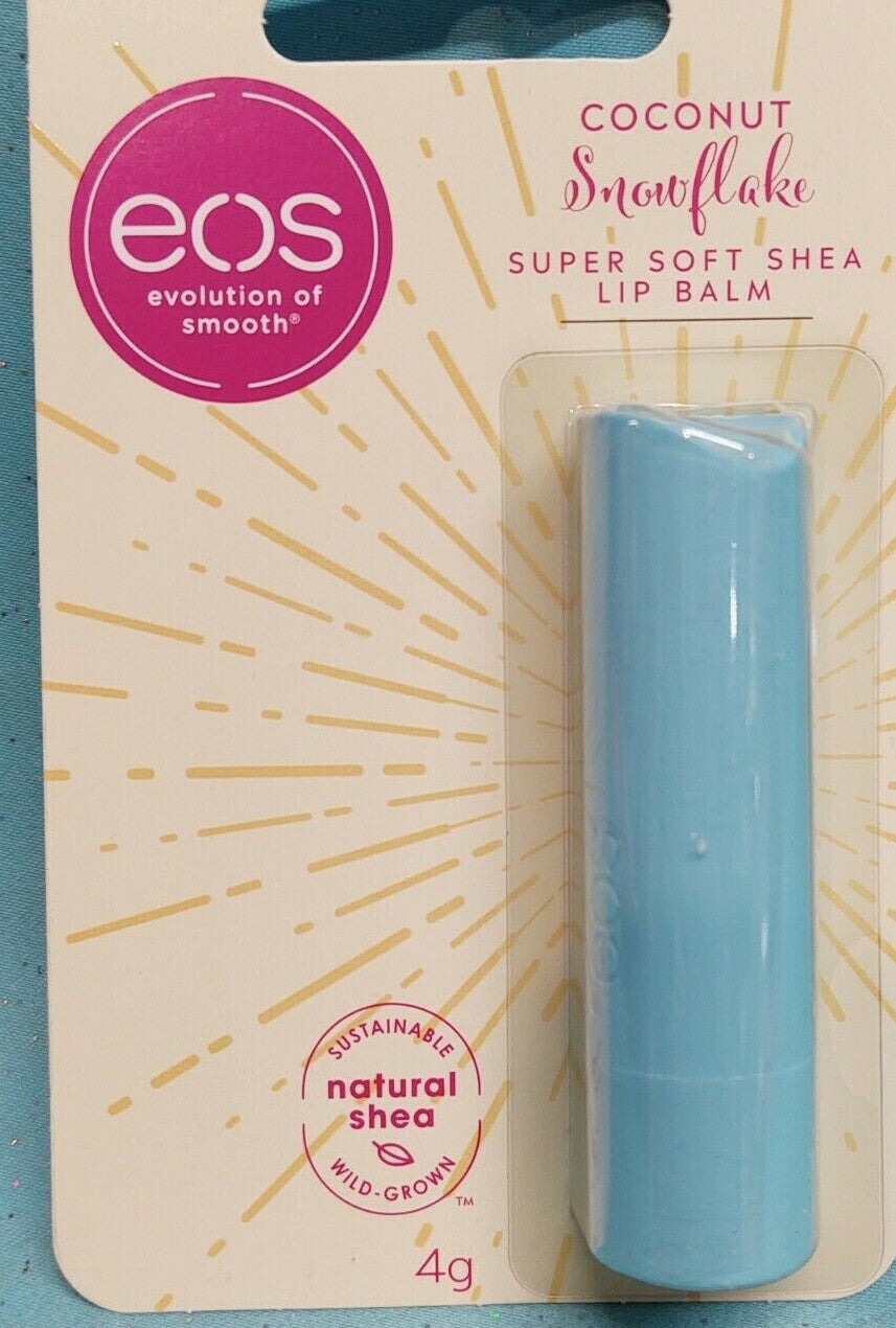 3 Pack Shea Lip Balm with Coconut Snowflake - Hydrating Lip Moisturizer