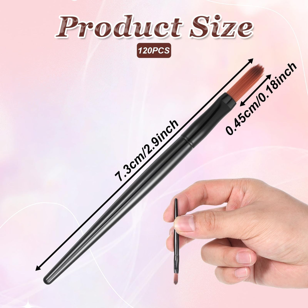 Disposable Lip Brushes Pack of 120 - Makeup Applicator for Lips & Cosmetics