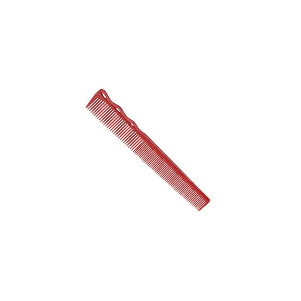 YS Park 252 Short Hair Comb with Flex Shape Memory - Red, Made in Japan