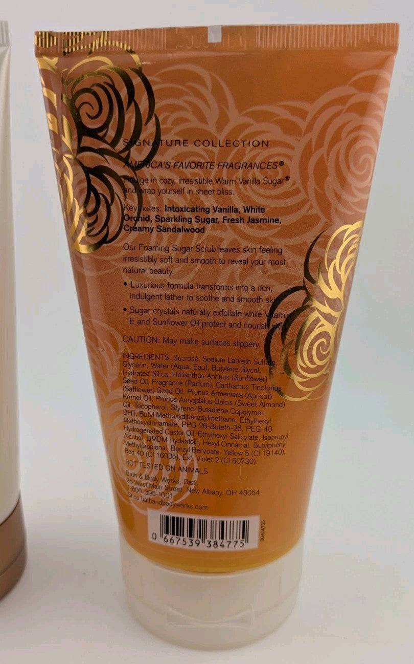 Foaming Sugar Scrub & Body Wash Set - Warm Vanilla Sugar 8oz