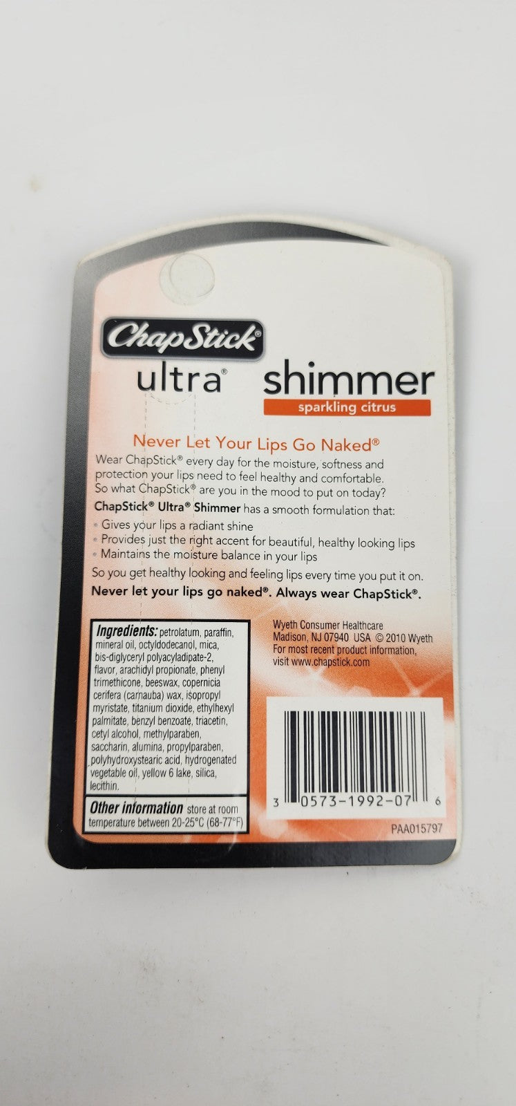 Chapstick Ultra Shimmer Sparkling Citrus Lip Balm - New In Package