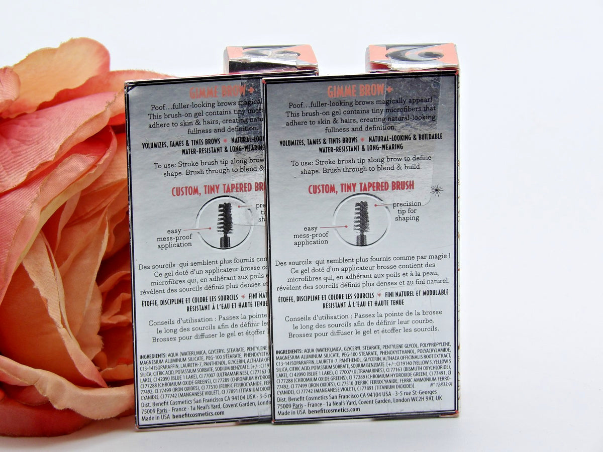 2 Pack Brow Fiber Gel for Fuller Eyebrows - Shade #2