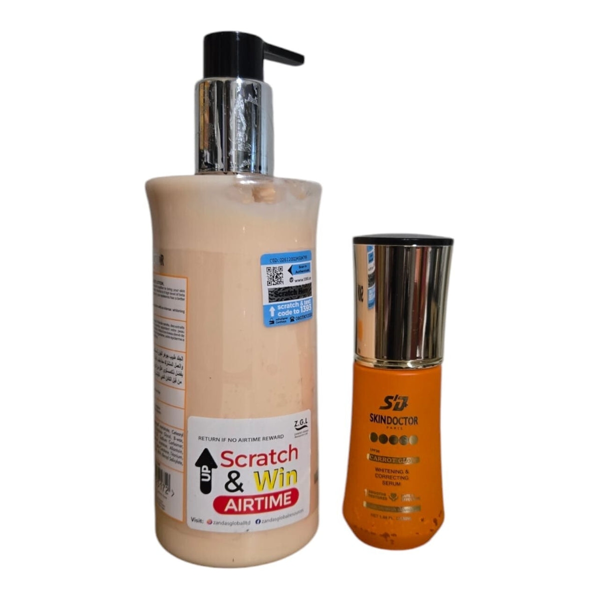Carrot Glow Body Lotion & Serum Set - Lightening Skin Care 400ml