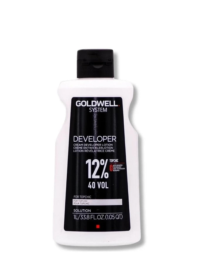 Goldwell Topchic Cream Developer Lotion 12% 40 Volume 33.8 oz Hair Coloring