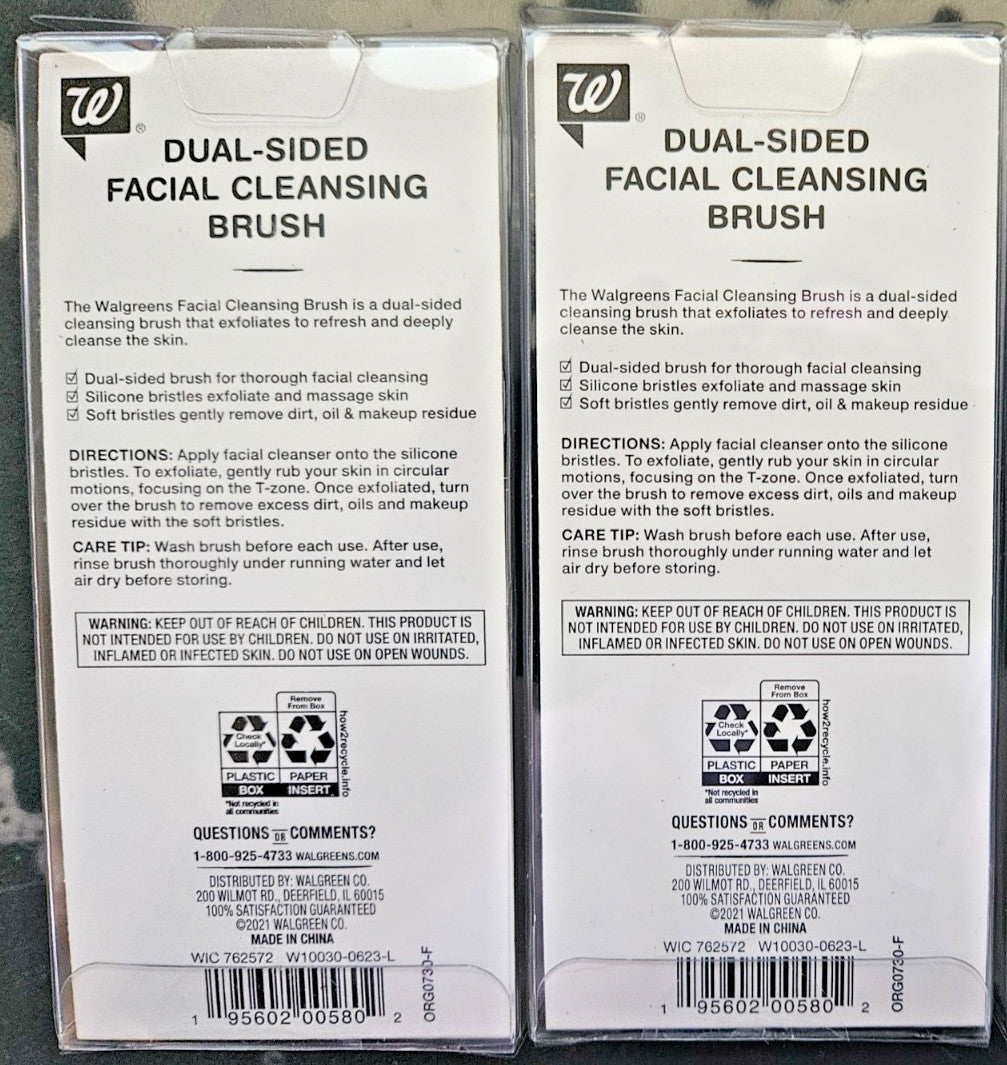Walgreens Beauty Dual-Sided Facial Cleansing Brush 2 Pack