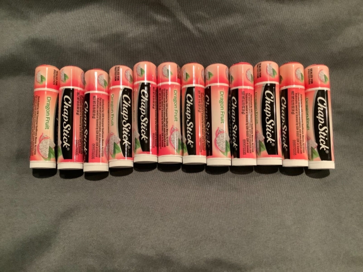 12 Pack Lip Balm Tubes - Sealed Cherry Flavor 0.15 Oz