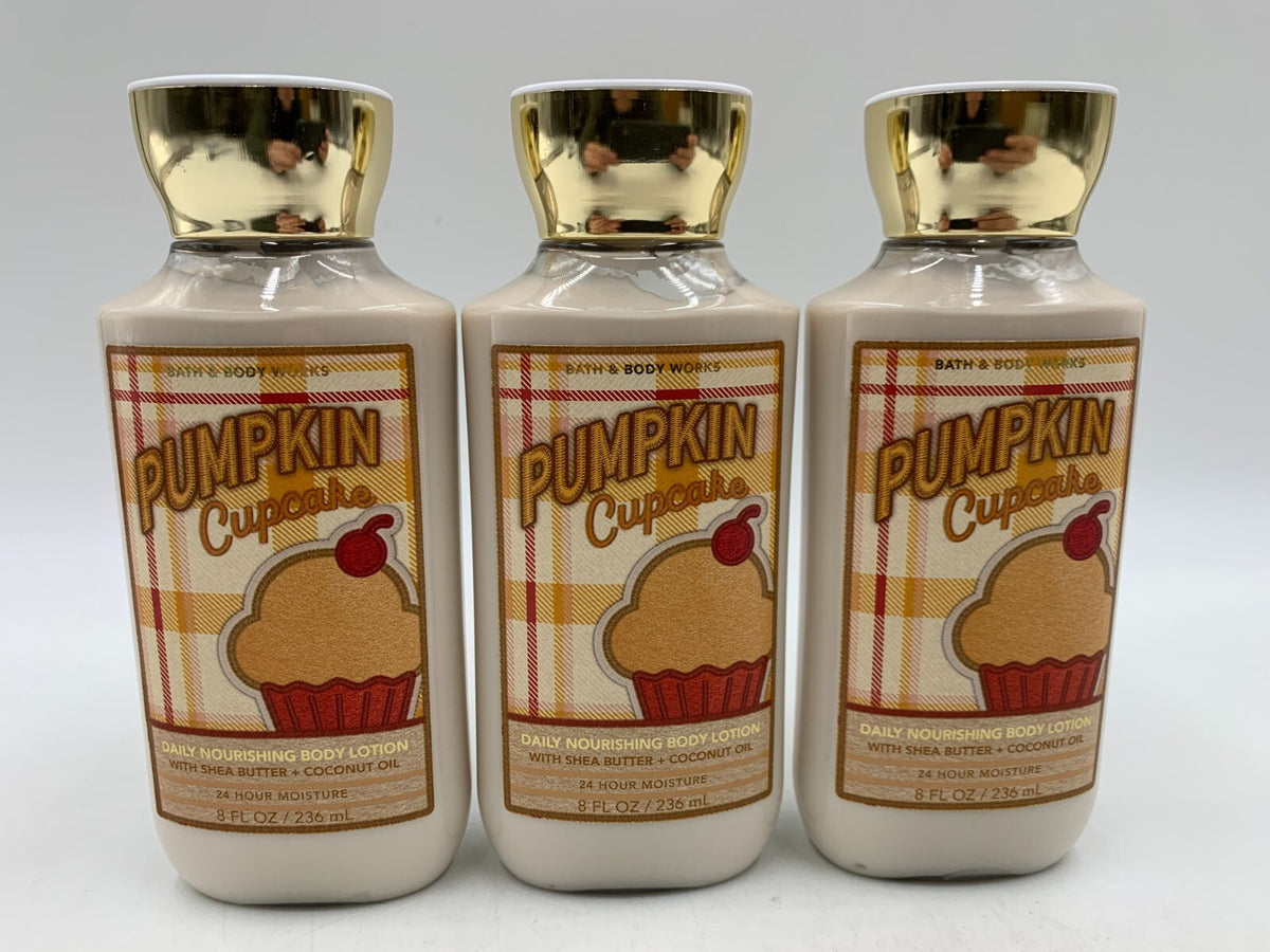 Pumpkin Cupcake Shea Butter Body Lotion, 8 fl oz, Set of 3