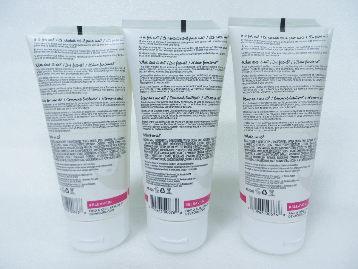 Miracle Curl Plumper Leave-In Conditioner for Curly Hair - 6 oz, Pack of 3
