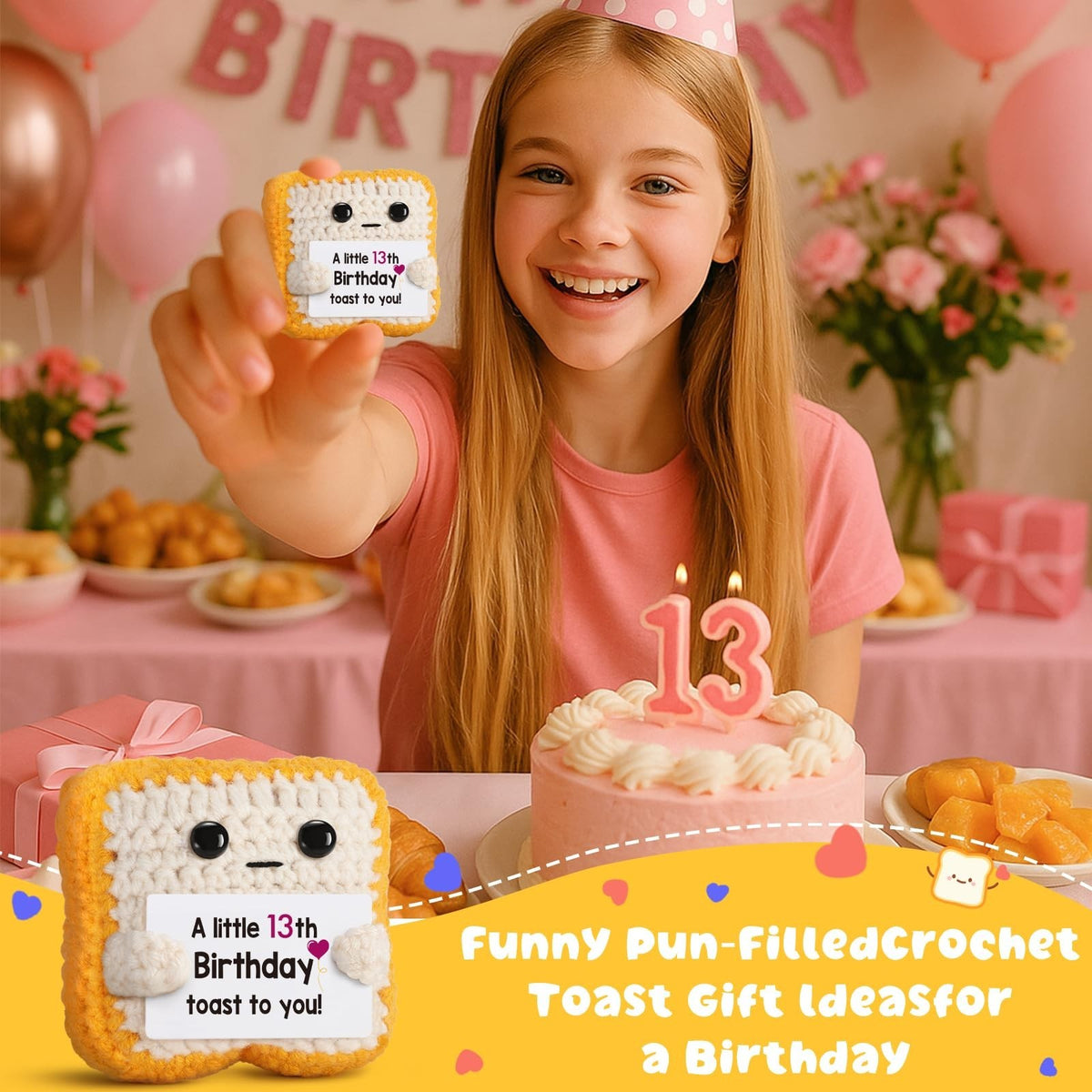 13th Birthday Gift for Girls & Boys Neon Toast Sign - Funny Keepsake Decor