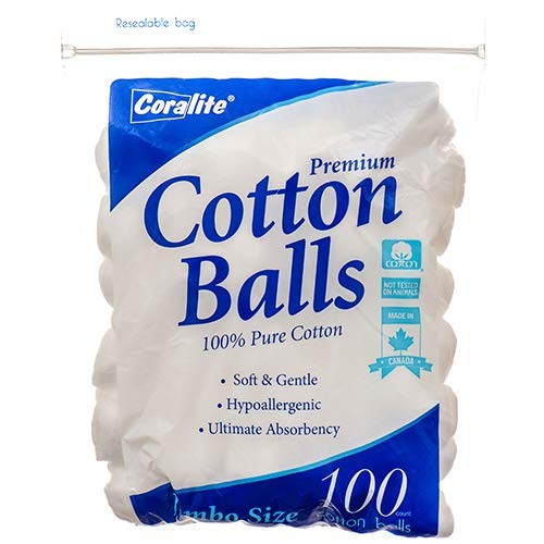 Cotton Balls - 100 Count, 48-Pack for Personal Care & Beauty Supplies