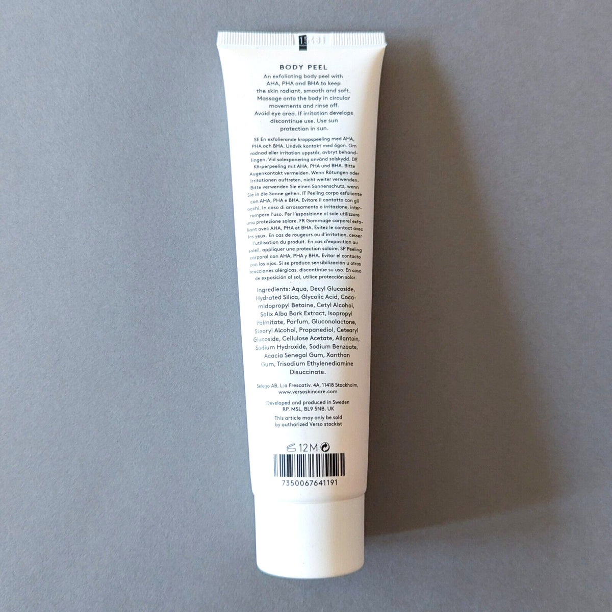 Verso Skincare Body Peel - AHA PHA BHA Full Size 5oz/150ml Sealed