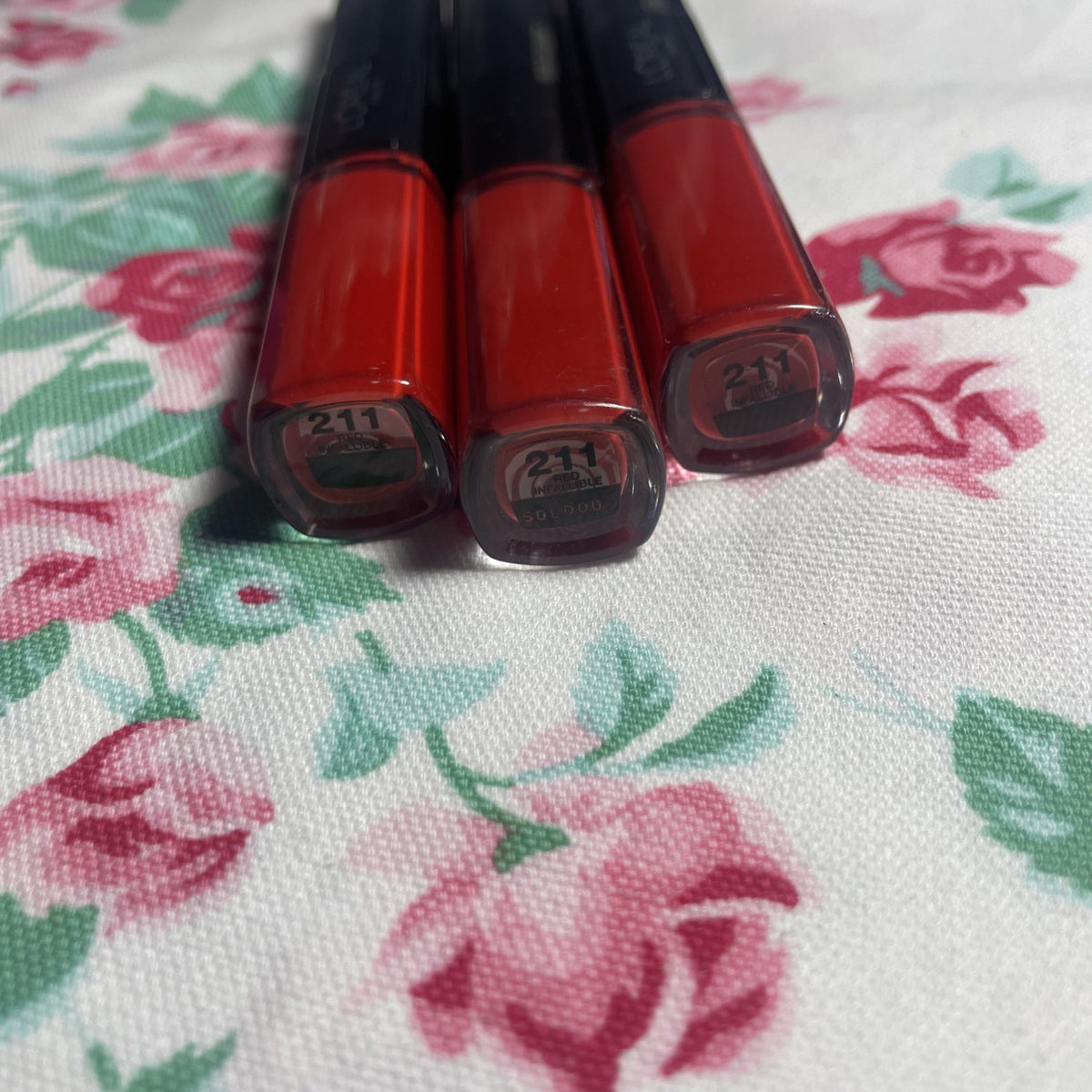Loreal Infallible Pro Last 2-Step Lipstick 211 Infallible Red Long Lasting Moisturizing Lip Color