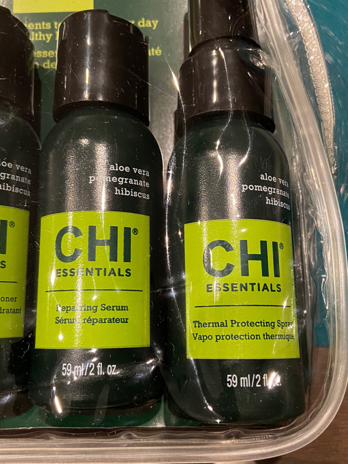 Two-AVON CHI Travel Kit Shampoo, Conditioner, Spray and Serum each 2