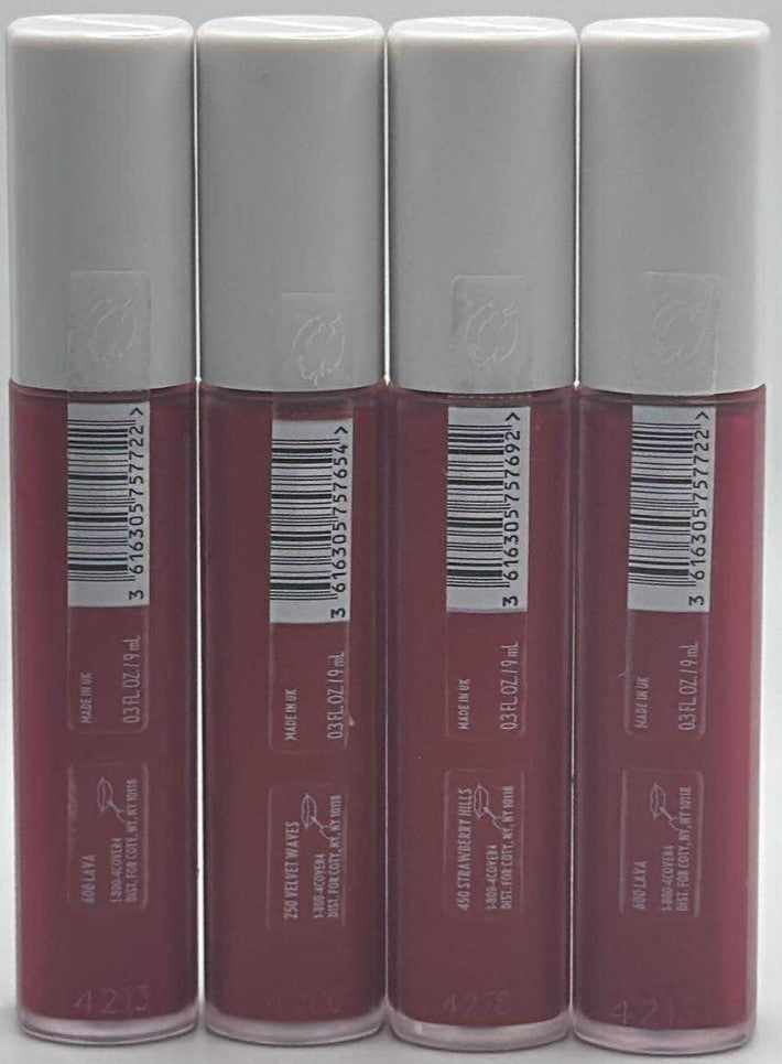 4-Piece Lip Pigment Set Velvet Lipstick Colors 0.3 FL OZ Each New Sealed