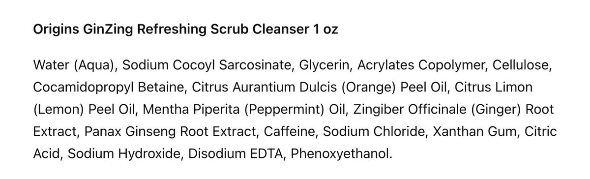 Origins Ginzing Refreshing Scrub Cleanser, 1 oz – Pack of 2