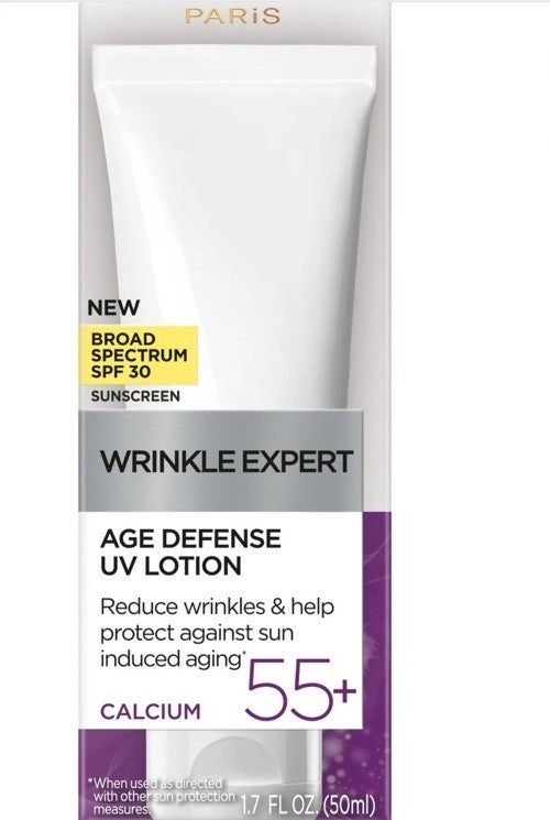 L'Oréal Wrinkle Expert 55+ Age Defense Lotion SPF 30 - Reduces Wrinkles & Hydrates