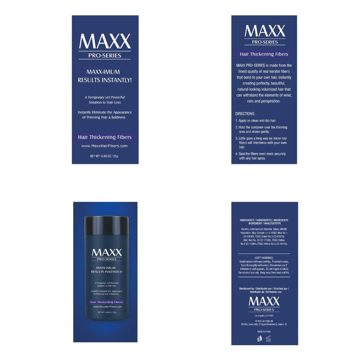 Hair Building Fibers, Volumizing Keratin Thinning Hair, Loss
