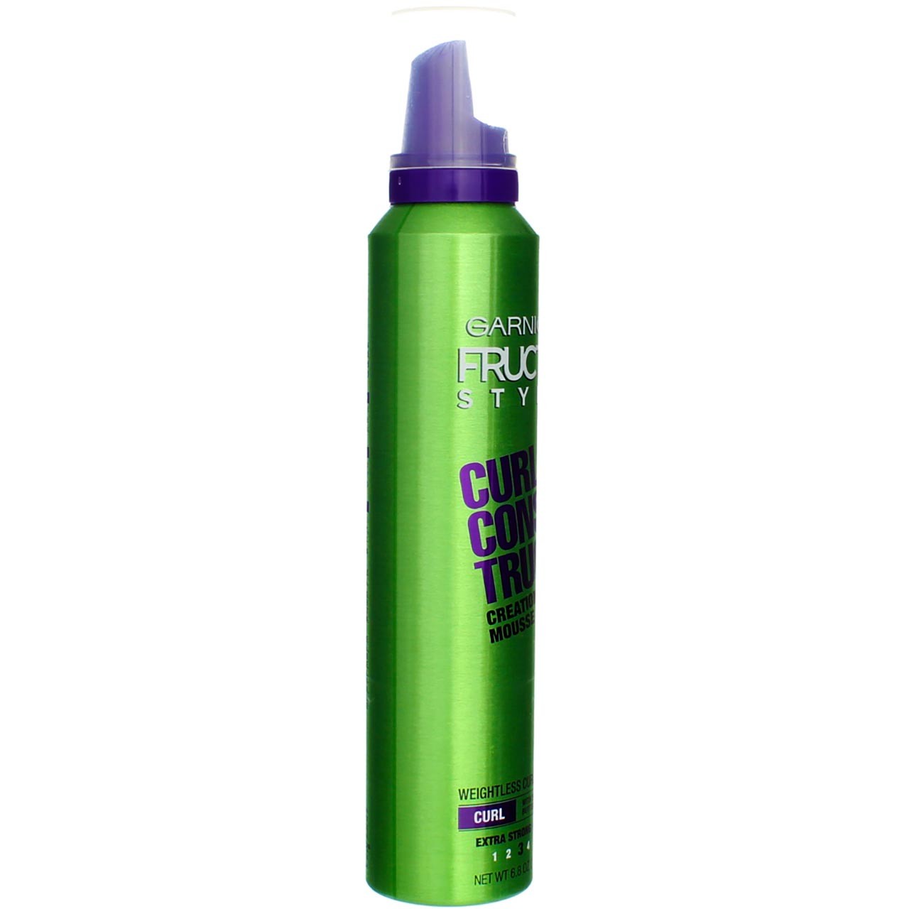 Garnier Fructis Style Curl Construction Mousse - Creates Long-Lasting, Defined Curls with Shea Butter - 3 Pack, 6.8 oz Each