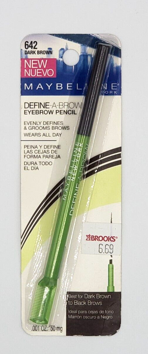 Maybelline Define-A-Brow Eyebrow Pencil Dark Brown 642 - Precise Brow Definition