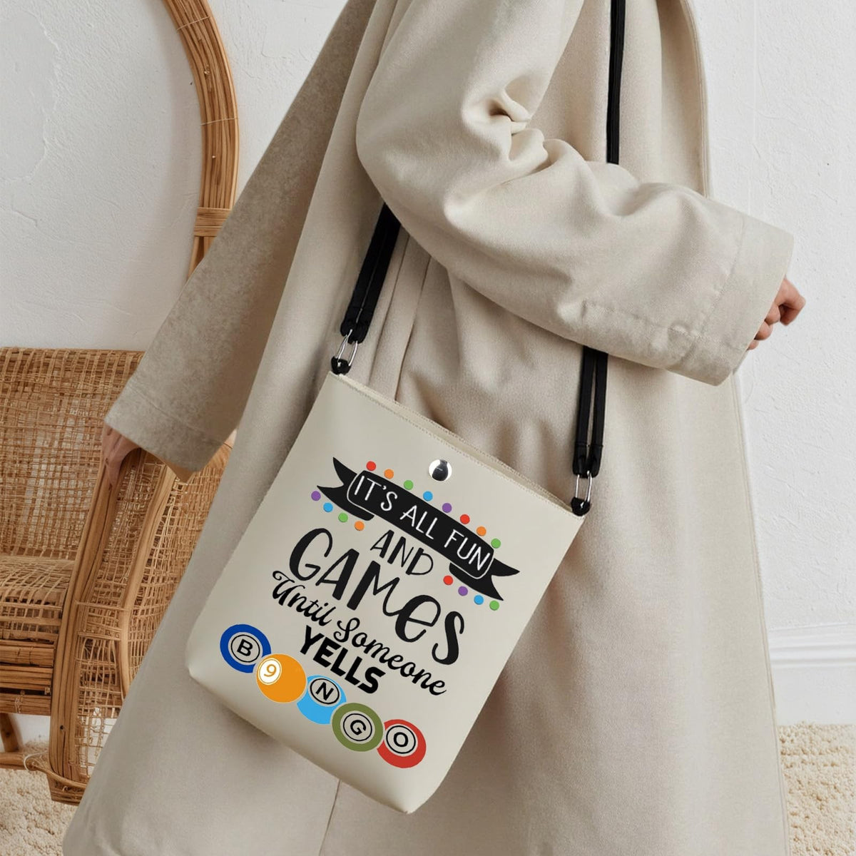 Funny Crossbody Bag – Its All Fun And Games Handbag