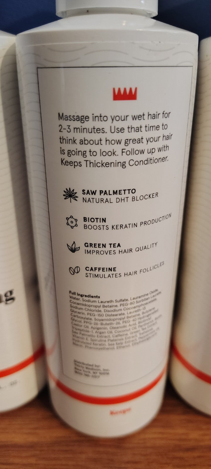Men's Thickening Shampoo with Biotin & Saw Palmetto - 8 Fl Oz, Pack of 3