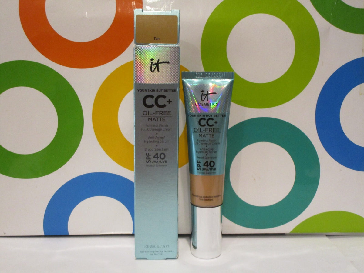 Oil-Free Matte Coverage Cream Tan - IT Cosmetics CC+