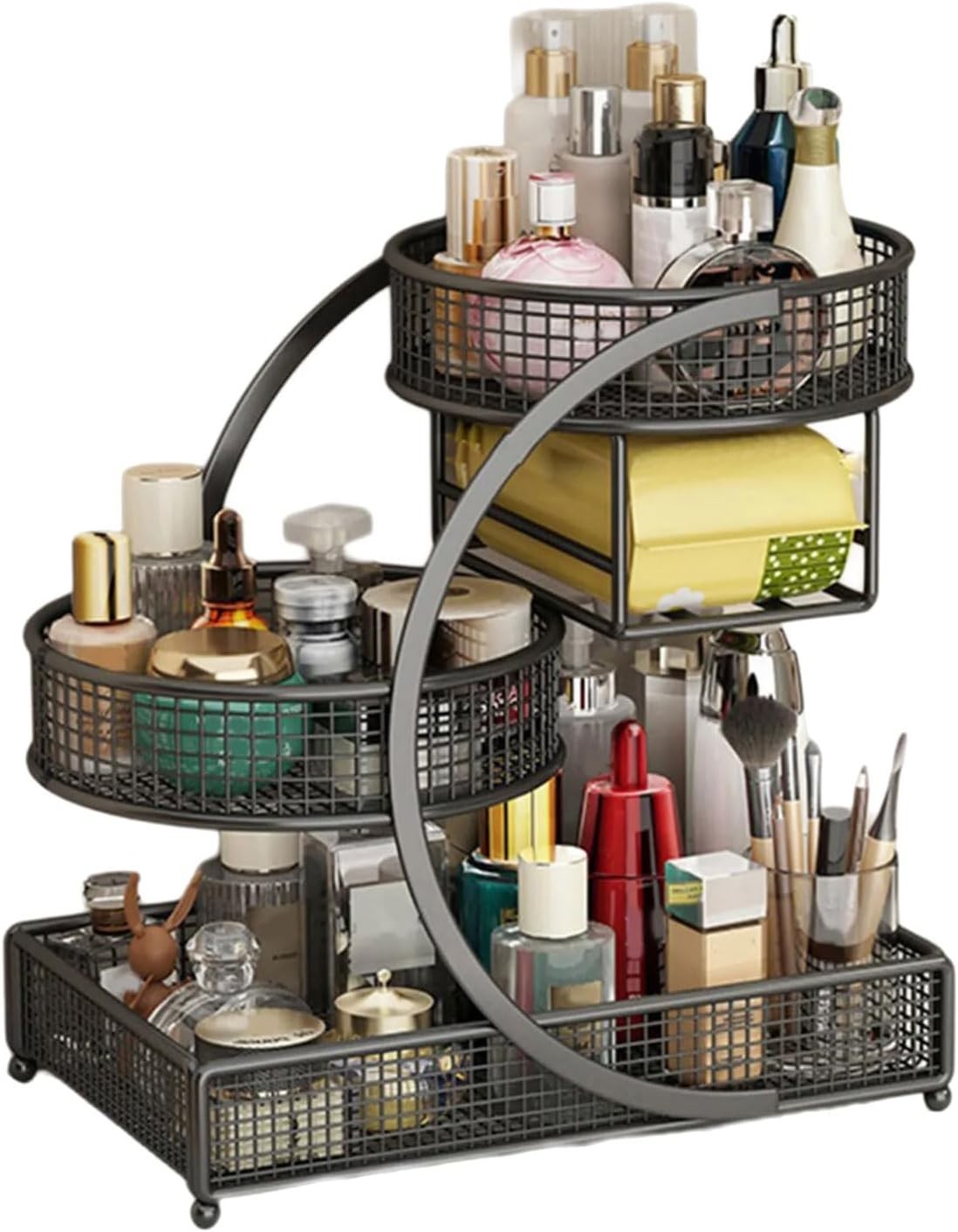 3-Tier Makeup and Perfume Organizer for Vanity, Skincare Storage Shelf