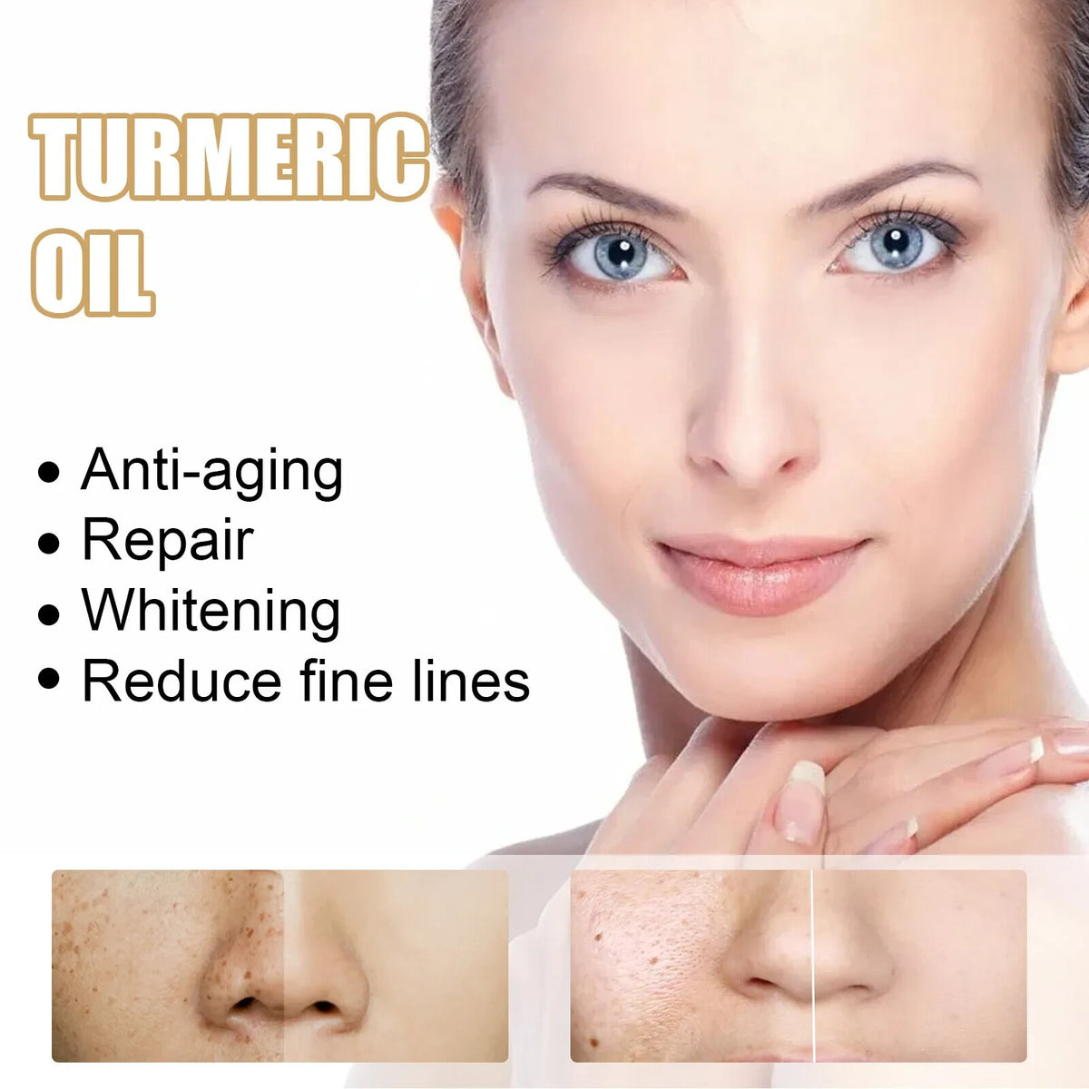 Turmeric Face Serum Oil for Brightening and Acne Blemish Treatment - 1.8 Fl Oz