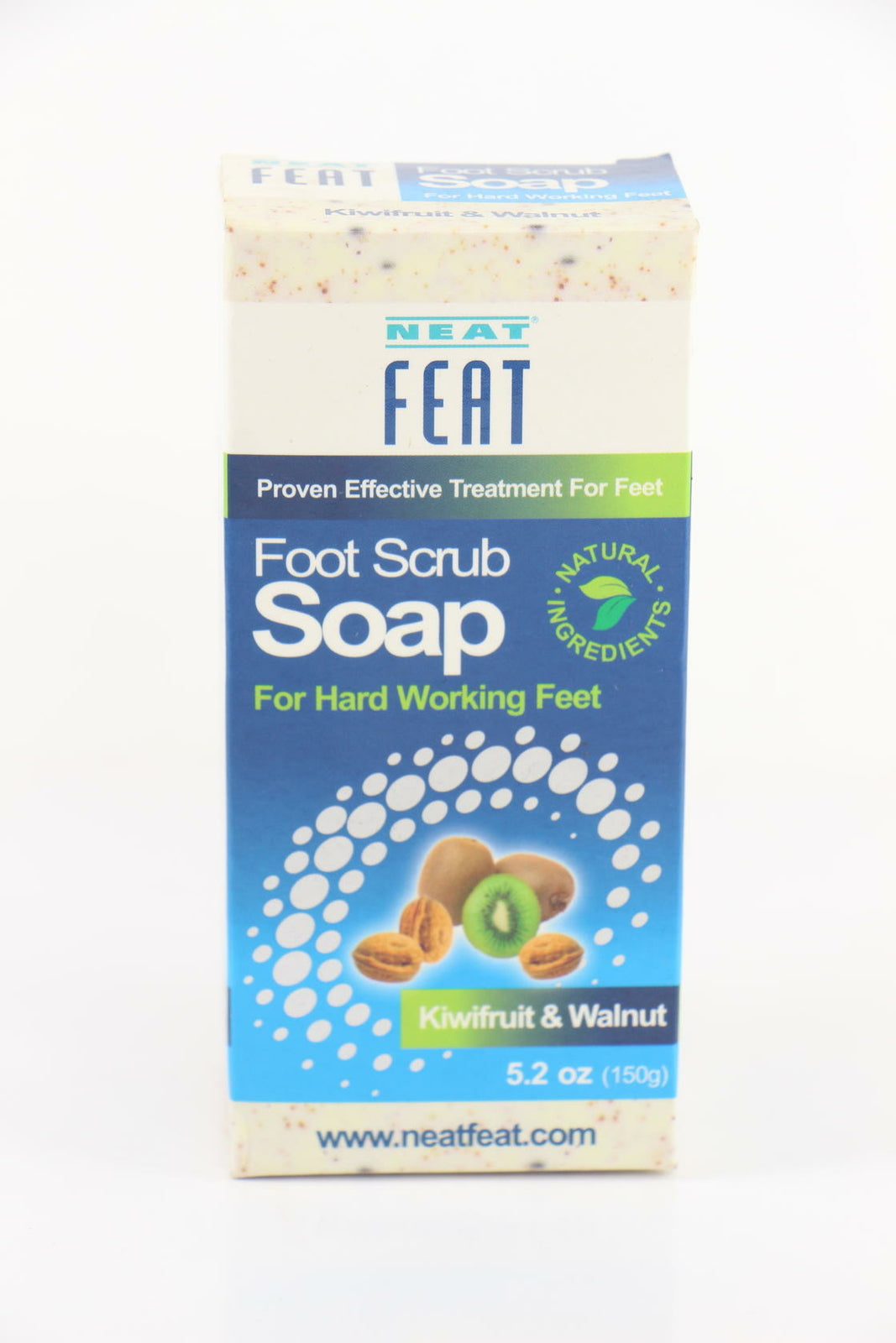 Foot Scrub Soap with Kiwifruit & Walnut 4-Pack - Exfoliating Foot Care
