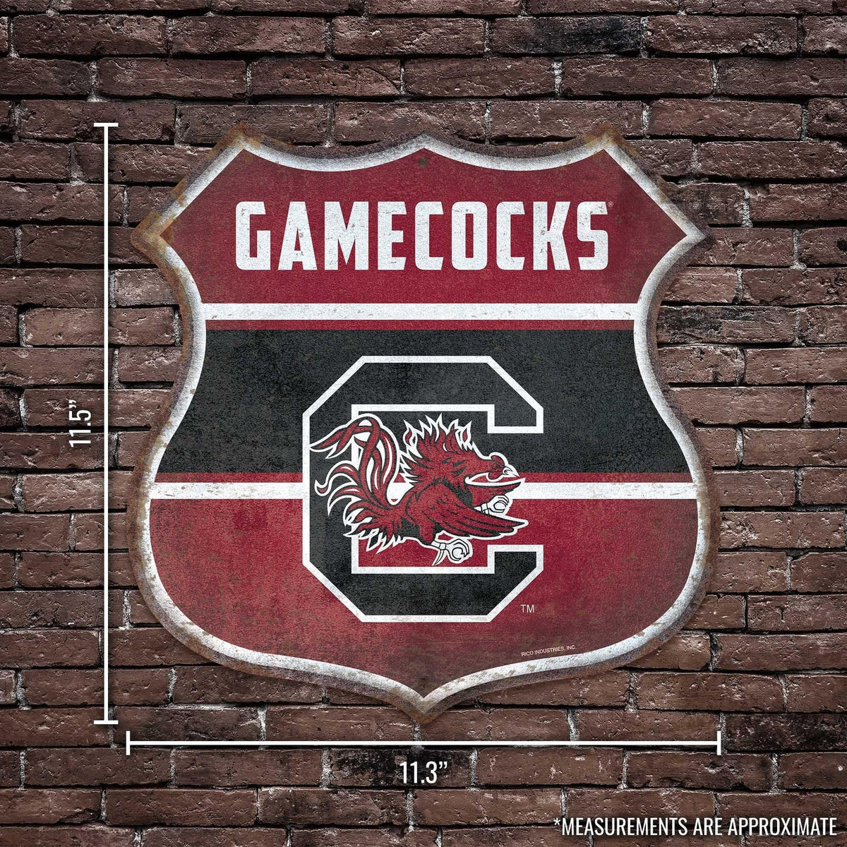 NCAA Metal Route Sign - South Carolina Gamecocks Home Decor 11.5"