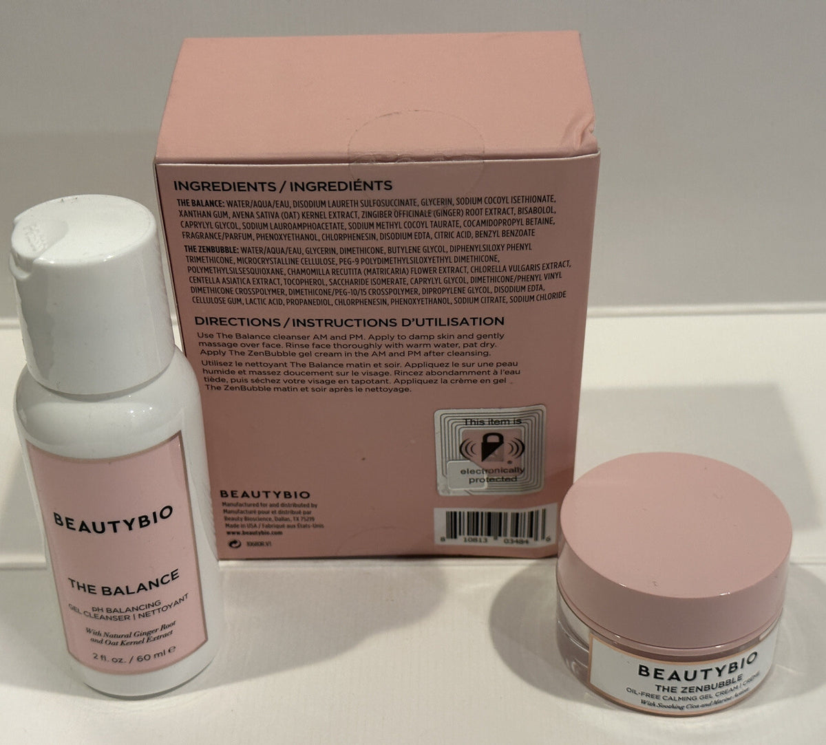 BeautyBio The Balance Gel Cleanser & Zen Bubble Calming Gel Set - 2 pcs