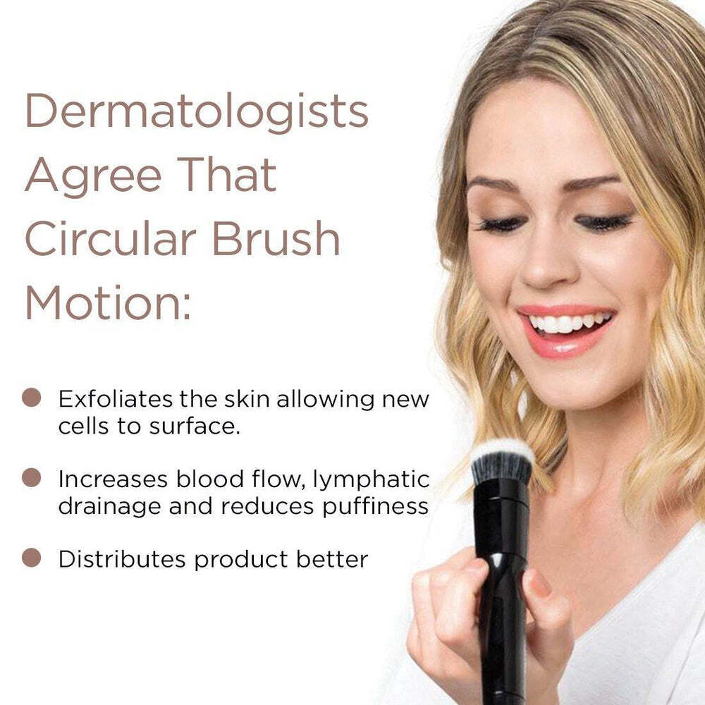 Electric Rotating Makeup Brush Set with 3 Detachable Heads for Flawless Finish