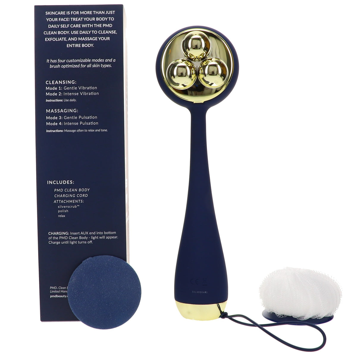 Sonic Vibrating Body Cleansing Brush with Exfoliator & Massage Attachments