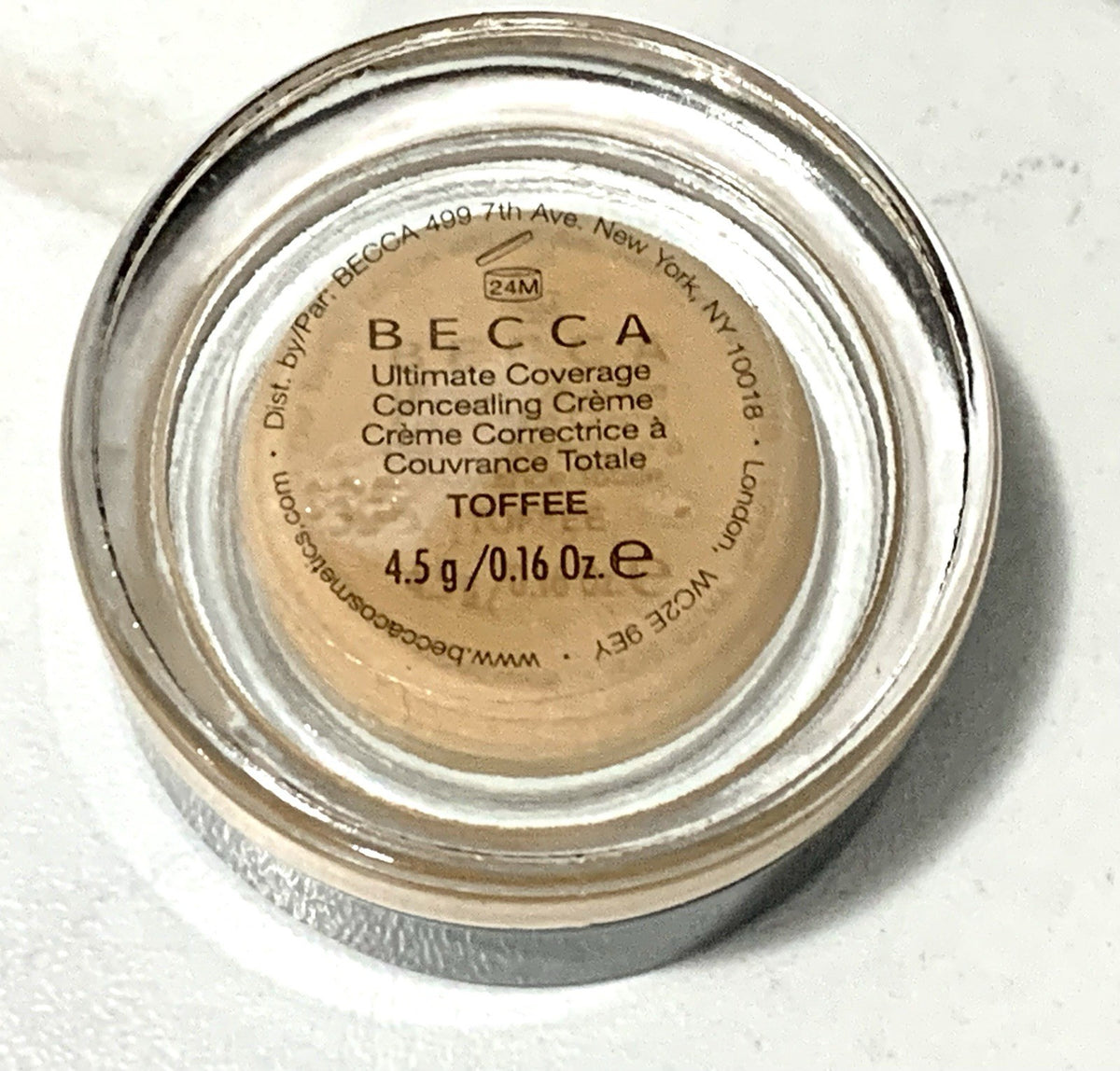 BECCA Ultimate Coverage Concealer Toffee 0.16oz Full Coverage Face Makeup