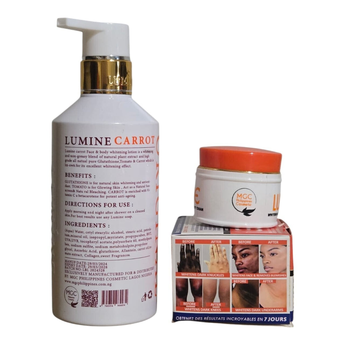 Carrot Body Lotion with Kojic Brightening & Firming - MGC