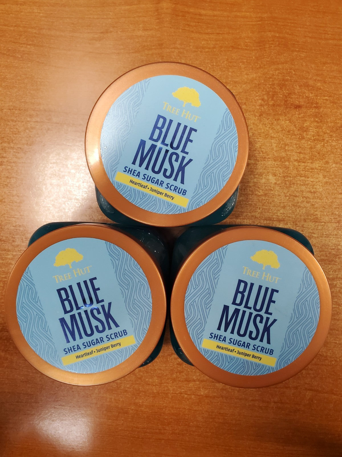 3 Pack: Tree Hut Shea Sugar Scrub *Blue Musk* Exfoliating 18 oz. ea.