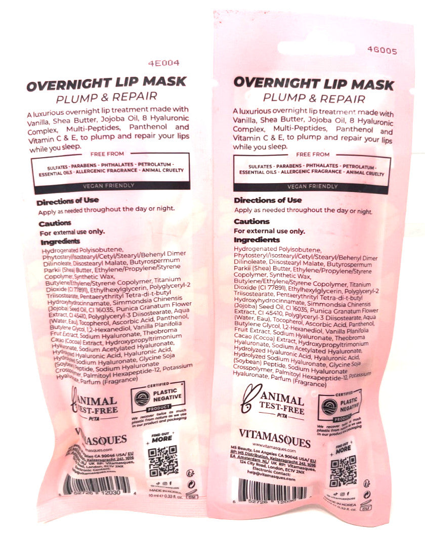 Vitamasques Overnight Lip Mask Set - Plump & Repair Vanilla, 0.33 fl oz Each