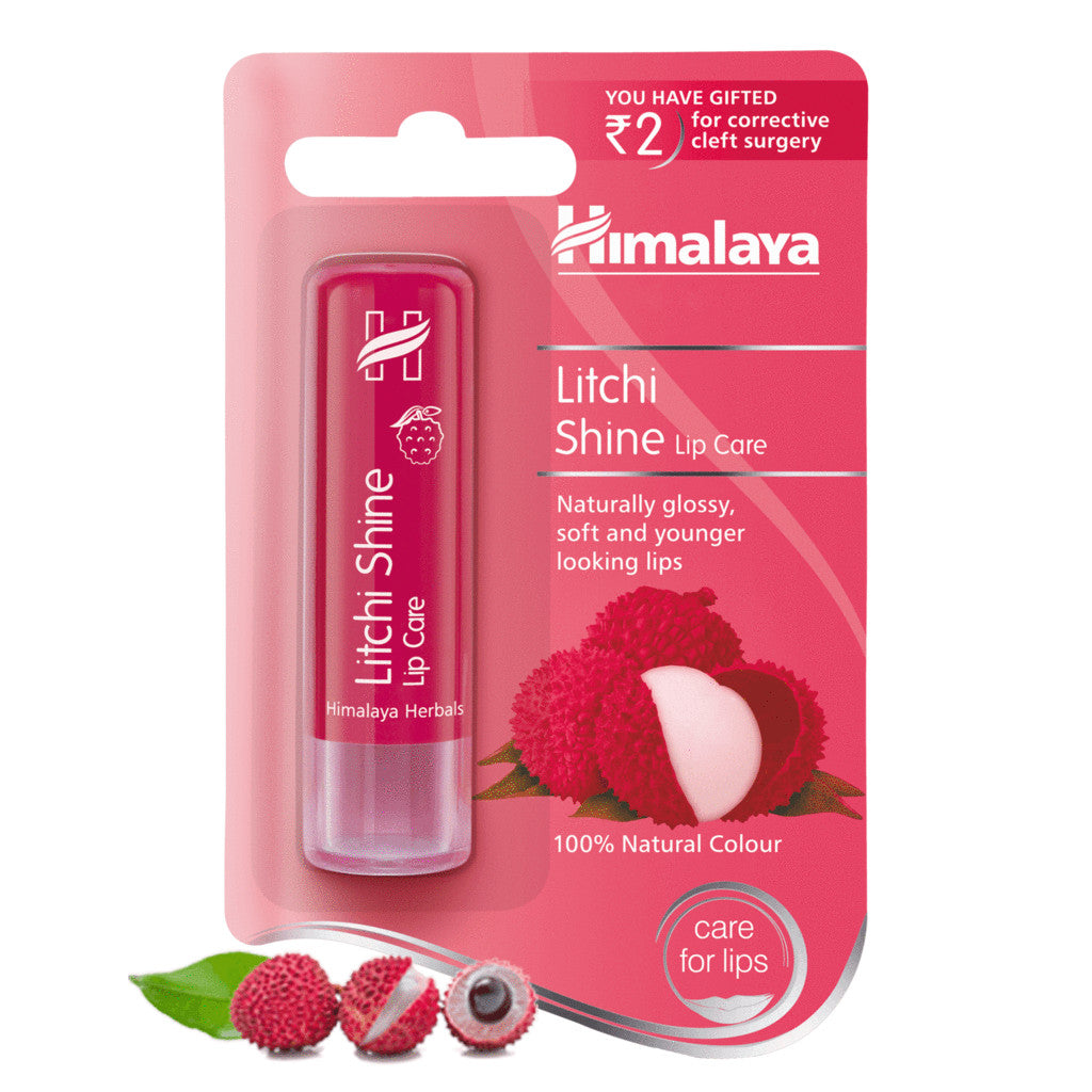 Himalaya Litchi Shine Lip Balm Set - Natural Moisturizing Lip Care 4.5g x 3