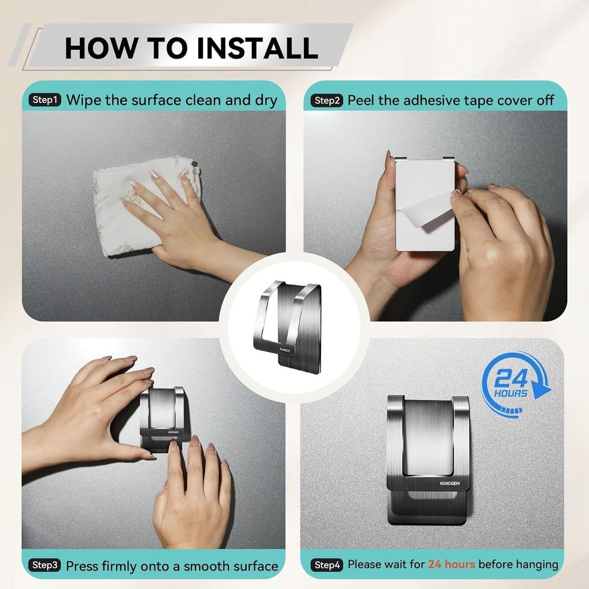 Rust-Resistant Wall Mount Spray Bottle Holder for Kitchen & Bathroom