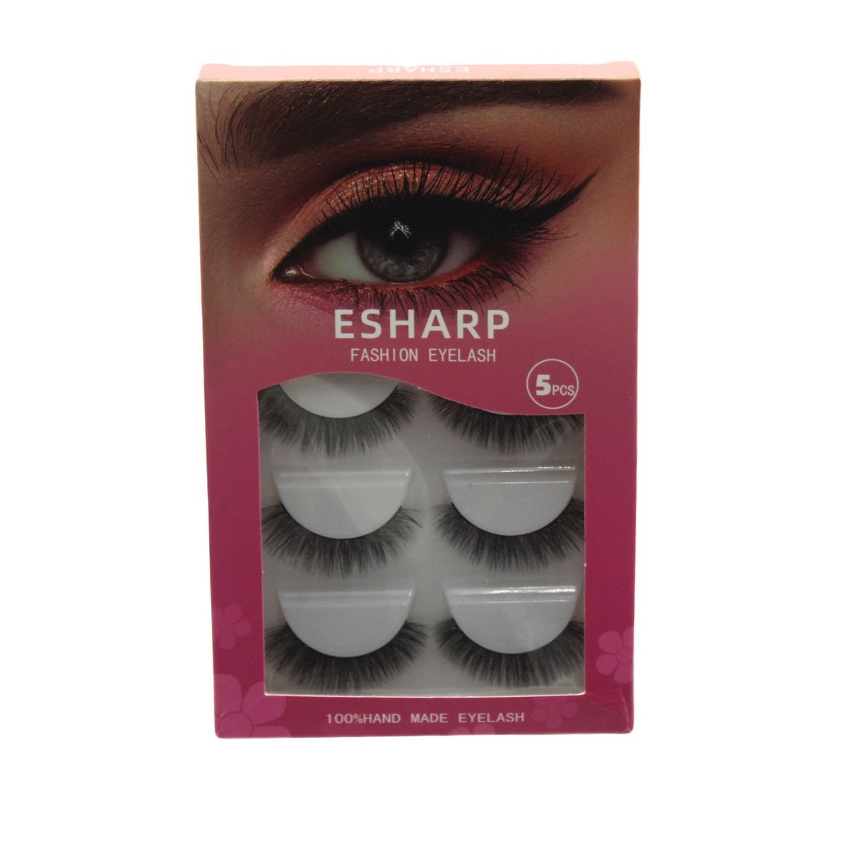 False Eyelash Set 5 Pairs Wispy Handmade Black Eye Makeup Enhancer