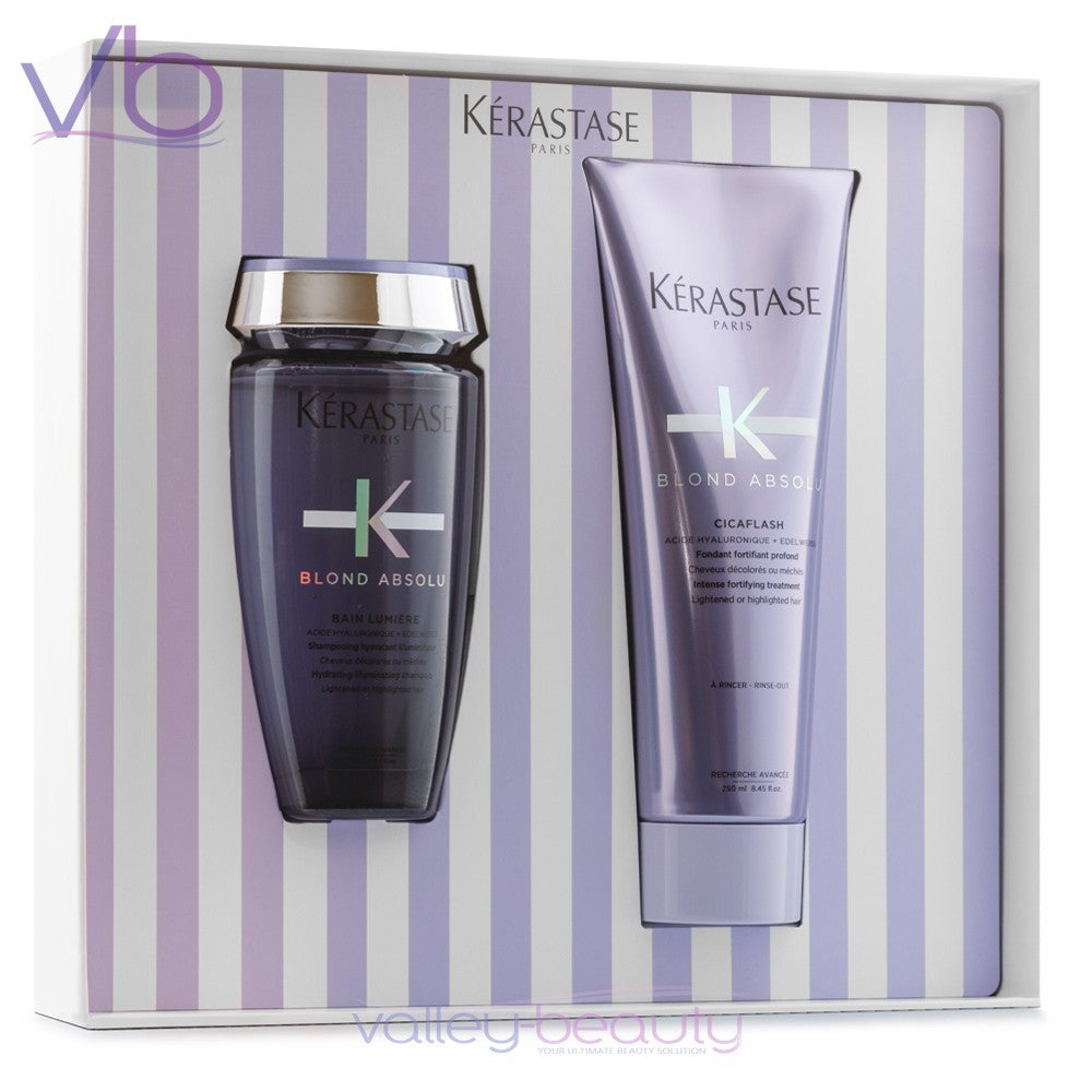 KERASTASE Blond Absolu Gift Box Set | Fondant Cicaflash, Bain Lumiere