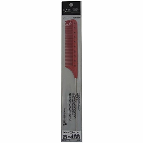 YS Park Extra Long Tail RED 122 Carbon Hair Cutting Comb